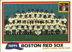 1981 Topps Baseball Cards      662     Red Sox Team CL#{Ralph Houk MG